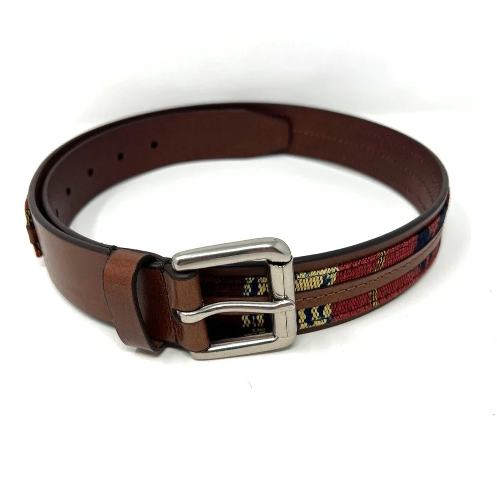 Thomas Bates Belt Mens 30 Brown‎ Leather